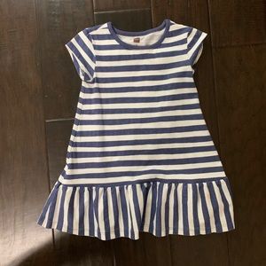 Stripped dress blue and white